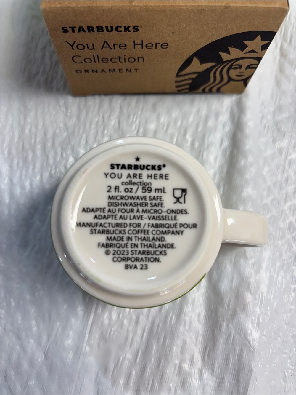 Starbucks Austria & Germany Espresso Mugs - Blue Interior & Orange Interior - Picture 4 of 10